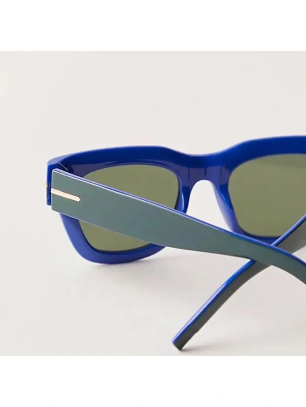 Free People Jackson Two Tone Square Sunglasses Green Blue Black Gold NEW NWT